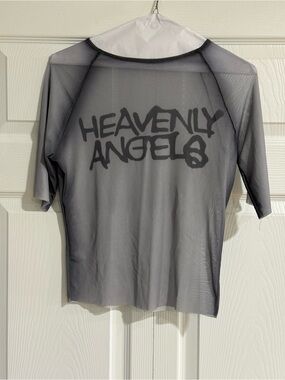 Sheer Mesh Top - Gray